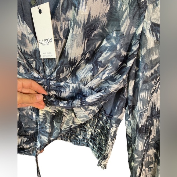 Allison New York Parker Blouse Charcoal Grey Small - Picture 9 of 10